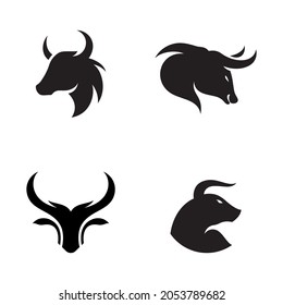 Bull vector icon illustration design template