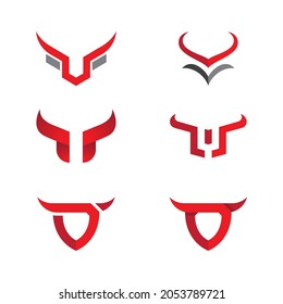 Bull vector icon illustration design template