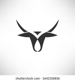 Bull vector icon and logo