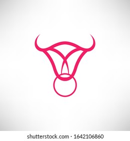 Bull vector icon and logo