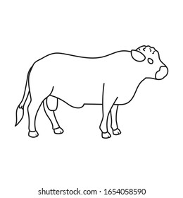 Cow Silhouette Outline Vector Stock Vector (Royalty Free) 1337611979 ...