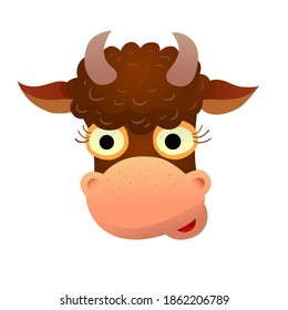 Bull vector illustration isolated on white background