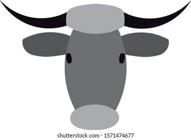 Bull vector illustration for logo design. Cow vector logo for eco farm products