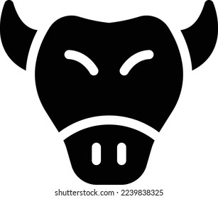 bull Vector illustration on a transparent background. Premium quality symmbols. Glyphs vector icons for concept and graphic design. 