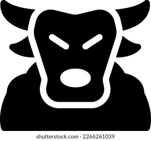 bull Vector illustration on a transparent background. Premium quality symmbols. Glyphs vector icons for concept and graphic design.