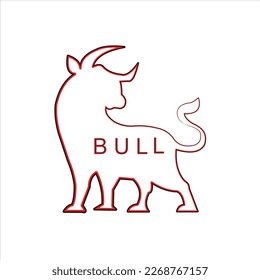 bull vector logo design animals