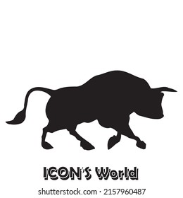 Diseño del logotipo vectorial de toros. Plantilla de diseño de logotipo de vector animal simple.