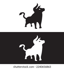 Bull vector logo template design . icon logo 