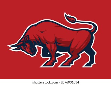 Bull Vector Logo, this design can be used as an emblem for a sports team