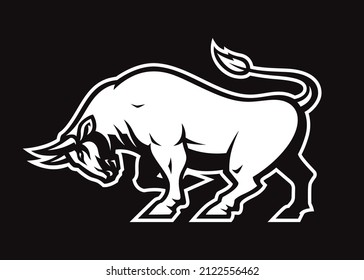 Bull Vector Logo, this design can be used as an emblem for a sports team