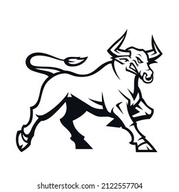 Bull-Vektorlogo. dieses Design kann als Sportemblem verwendet werden