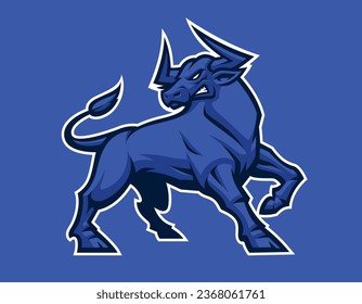 bull vector mascot, sports emblem