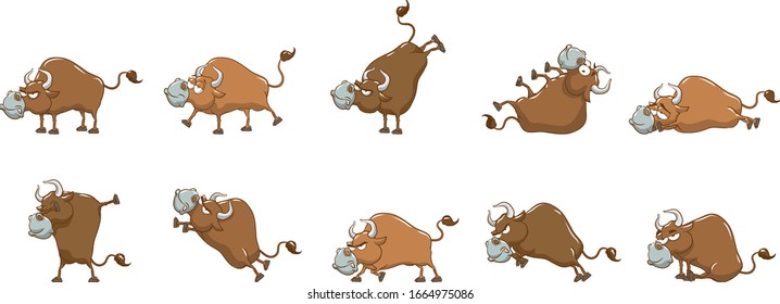 Bull vector set collection graphic clipart design