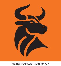 bull vector silhouette illustration for professional use 