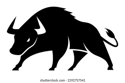 Bull Vector Silhouette Vector Isolated Illustration Stock Vector ...