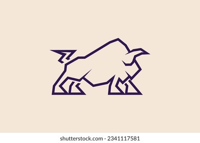 bull vector template logo design