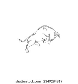 bull view, line bull, bull illustration