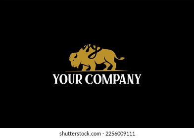 Bull Vintage Logo design Style
