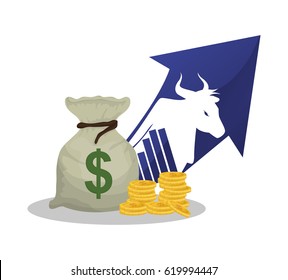 bull wall street stock market