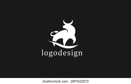 Bull wild vector logo design