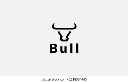 Diseño del logo del vector salvaje de toros