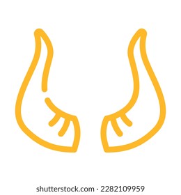 bull wildlife animal color icon vector. bull wildlife animal sign. isolated symbol illustration