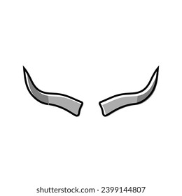 bull wildlife animal color icon vector. bull wildlife animal sign. isolated symbol illustration