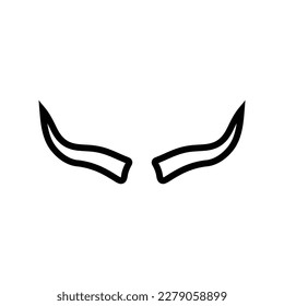 bull wildlife animal line icon vector. bull wildlife animal sign. isolated contour symbol black illustration