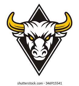 Bull yellow horn emblem