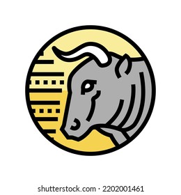 bull zodiac color icon vector. bull zodiac sign. isolated symbol illustration