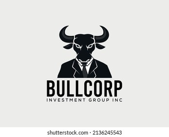 BULLCORP investment group inc Logo Design - modern logo design