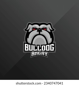 bulldog angry logo esport design mascot
