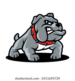 BULLDOG ANGRY MASCOT LOGO DESIGN