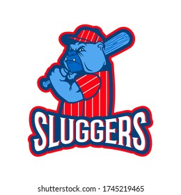 bulldog beat baseball sport logo template