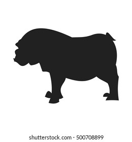 Bulldog black silhouette