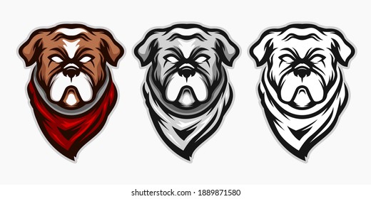 Bulldog Cartoon Mascot Vector Illustration	

