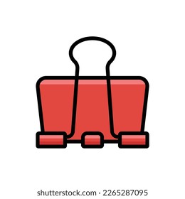 bulldog clip icon vector design template in white background