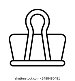 Bulldog clip vector design, icon of binder in modern style, paper clip