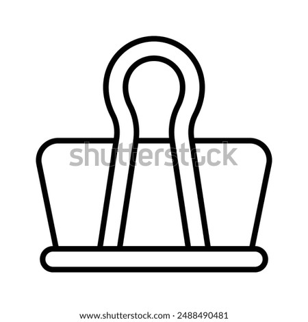 Bulldog clip vector design, icon of binder in modern style, paper clip