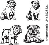 bulldog clipart, bulldog clipart, bulldog black vector