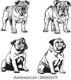 bulldog clipart, bulldog clipart, bulldog black vector