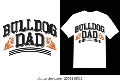 Bulldog pai design gráfico amante buldogue