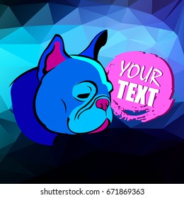 bulldog, dog, animal, french, vector, illustration, pet, breed, cute, drawing