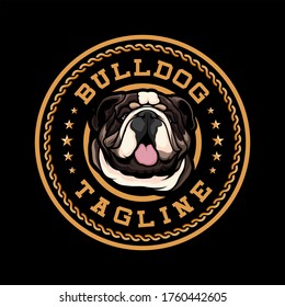 BULLDOG DOG LOGO VECTOR ILLUSTRATION