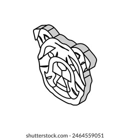 bulldog dog puppy pet isometric icon vector. bulldog dog puppy pet sign. isolated symbol illustration
