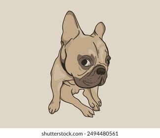 Bulldog Dogs Vector, French Bulldog Dogs, Dog, llustration of a bulldog