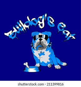 bulldog eat, possible for t-shirt 