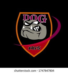 bulldog esport gaming mascot logo template, bulldog