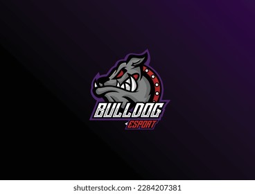 bulldog esport logo premium mascot design