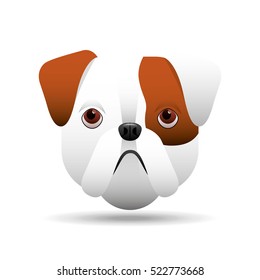 bulldog face icon design vector illustration eps 10